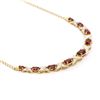 Image 2 : Plated 18KT Yellow Gold 4.86ctw Garnet and Diamond Pendant with Chain