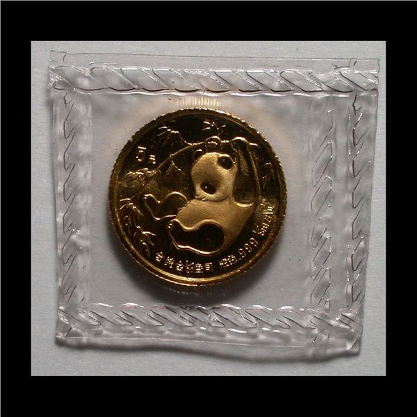 China 1985 5 Yuan Gold Panda, 1/20 oz