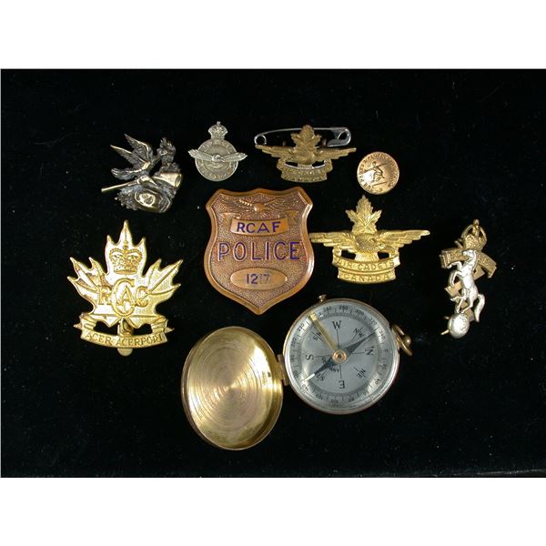 Canada RCAF Lot with Police Badge