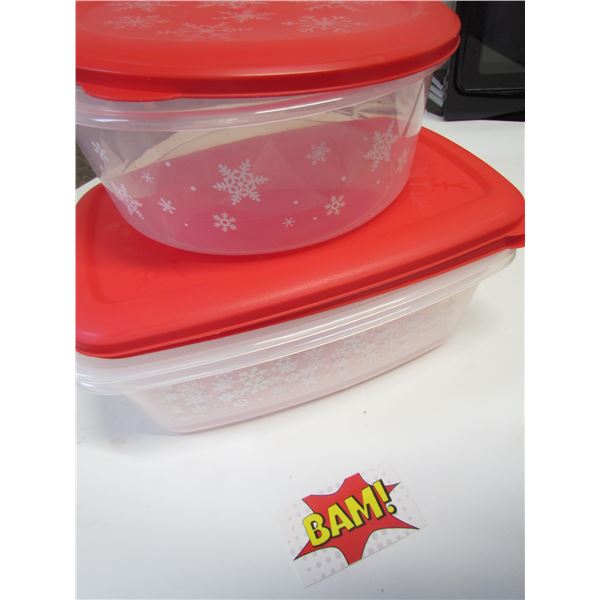 3pc Snowflake Containers