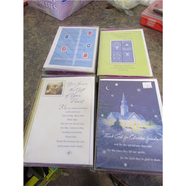 8  Christian Christmas Cards Sets  (18 per box) 4x2