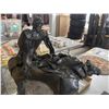 Image 2 : Approx. 2ft tall Knight on Horse metal & concrete sculpture