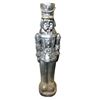 Image 1 : Approx. 4ft tall 3D printed silver/black Nutcracker figurine (minor chips) from set dec