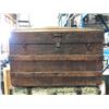 Image 2 : Vintage steamer trunk - approx. 32in wide x 21in tall x 18in depth