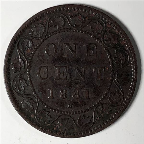 Canadian Large Cent 1881 G+