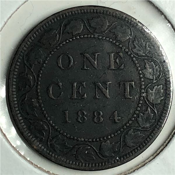 Canadian Large Cent 1884 EF++ OBV2