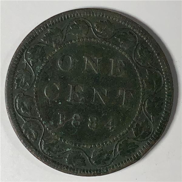 Canadian Large Cent 1884 F