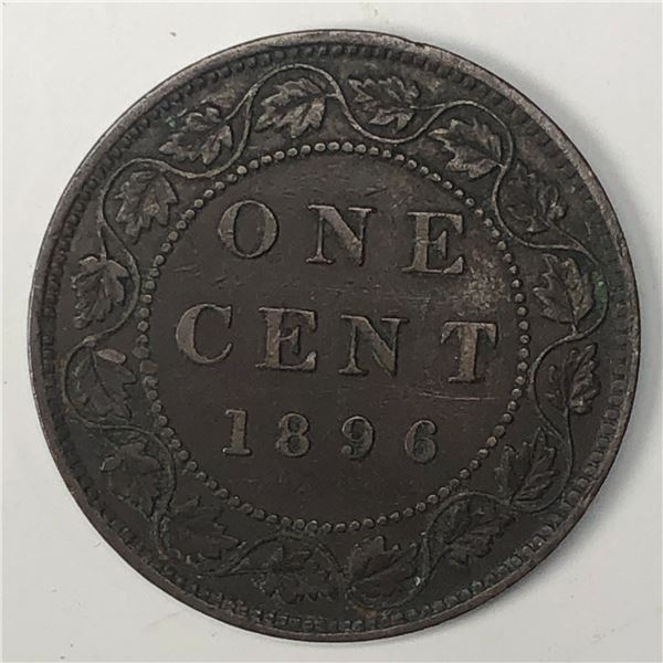 Canadian Large Cent 1896 VF +