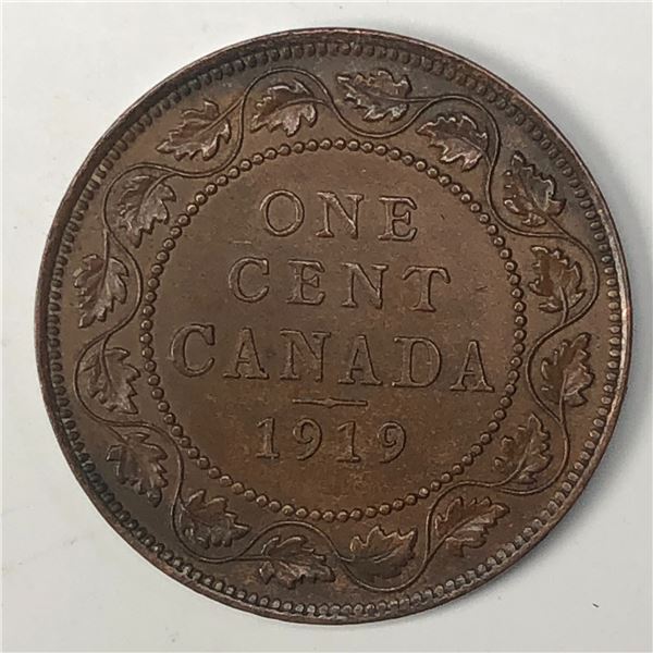 Canadian Large Cent 1918 AU