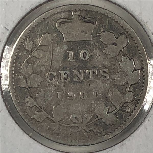 Canadian .10 Cent Dime 1900