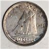 Image 1 : Canadian .10 Cent Dime 1952