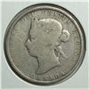 Image 2 : 1883 Queen Victoria 25 Cents Repunched H