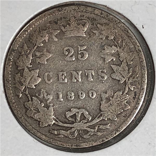 1890H Queen Victoria 25 Cents