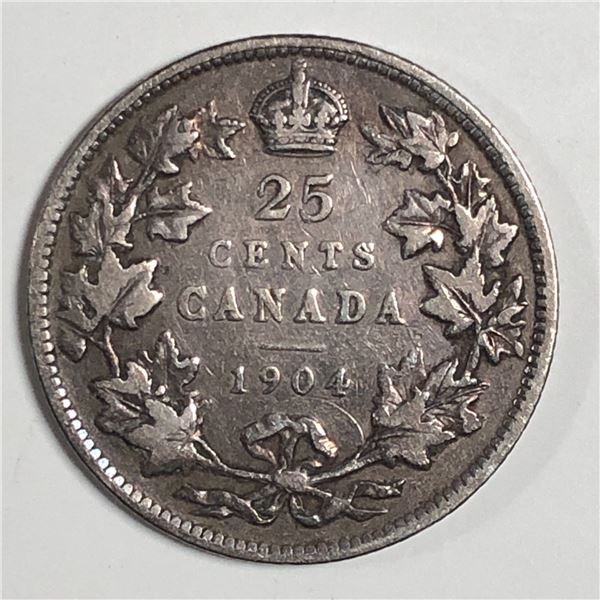 1904 King George V 25 Cents