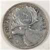 Image 1 : 1952 King George VI 25 Cents Low Relief EF++
