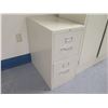 Image 2 : HON 2-Drawer File Cabinet & 2-Door Cabinet w/ Inside Shelves 36" x 18" x 72"H (no key - stuck in loc
