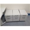 Image 2 : Steelcase "L" Shaped Desk 70" x 45" x 27"H w/ 3 Small 2-Drawer Rolling Cabinets