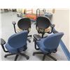 Image 8 : Qty 4 Rolling Adjustable-Height Armchairs