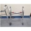 Image 2 : Qty 3 Metal Folding Walkers & Overbed Table Frame