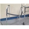 Image 8 : Qty 3 Metal Folding Walkers & Overbed Table Frame