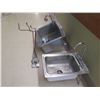Image 2 : Qty 2 Metal Sinks: Wall Mount 24" x 24" x 22"H & Counter 15" x 22" x 22"H w/ Pedals