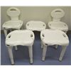 Image 1 : Qty 5 Invacare Shower Chair Bases w/ 2 Backs, 18" x 18" Adjustable Height