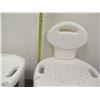 Image 8 : Qty 5 Invacare Shower Chair Bases w/ 2 Backs, 18" x 18" Adjustable Height