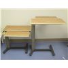 Image 1 : Qty 2 Hill-Rom Medical Overbed Tables w/ Split-Top 33" x 15" Adjustable Height