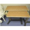 Image 2 : Qty 2 Hill-Rom Medical Overbed Tables w/ Split-Top 33" x 15" Adjustable Height