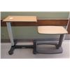 Image 1 : Qty 2 Stryker Medical Overbed Tables 32" x 18" Adjustable Height