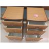 Image 8 : Qty 2 Stationary 3-Drawer Cabinets 19" x 20" x21"H