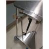 Image 2 : Rolling Triangular Metal Laundry Hamper Frame w/ Attached Lid 21" x 21" x 32"H