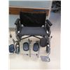 Image 2 : Medline Extra-Wide Wheelchair 36" x 15" x 34"H w/ Multiple Footrests & Metal Base