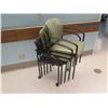 Image 8 : Qty 5 Padded Stationary Chairs, Misc Colors (stackable)