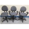 Image 1 : Qty 3 Rolling Office Chairs, Misc Sizes & Conditions