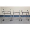 Image 1 : Qty 3 Guardian Metal Folding Walkers, Misc Sizes