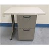 Image 1 : White Table w/ 2-Drawer Undercabinet 30" x 24" x 29"H