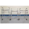 Image 1 : Qty 3 Guardian Metal Folding Walkers, Misc Sizes