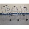 Image 2 : Qty 3 Guardian Metal Folding Walkers, Misc Sizes