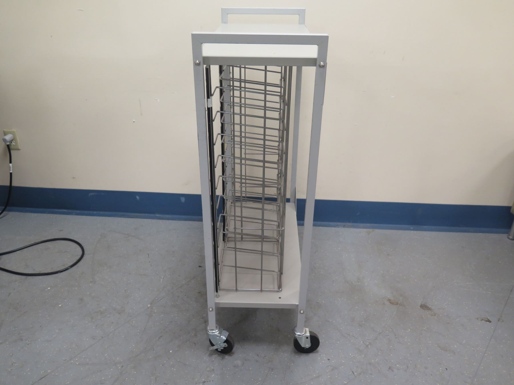 Rolling Metal Storage Shelf 32 X 14 X 46 H Rolling metal storage shelf 32 x 14 x 46 h
