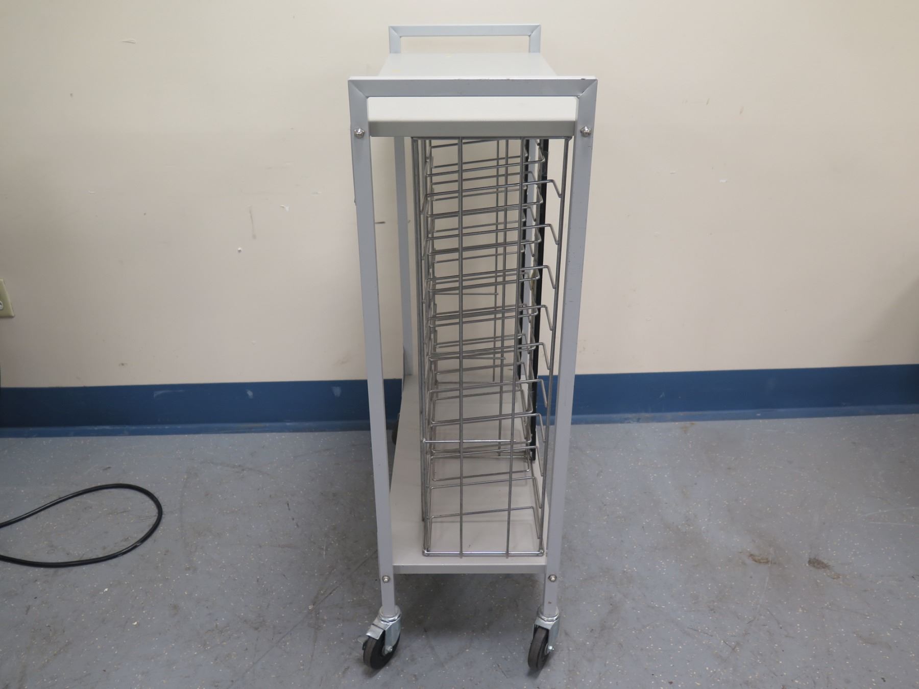 Rolling Metal Storage Shelf 32 X 14 X 46 H Rolling metal storage shelf 32 x 14 x 46 h