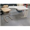 Image 3 : Modular "L" Shaped Desk 60" x 42" x 29"H & Overbed Table 32" x 18"