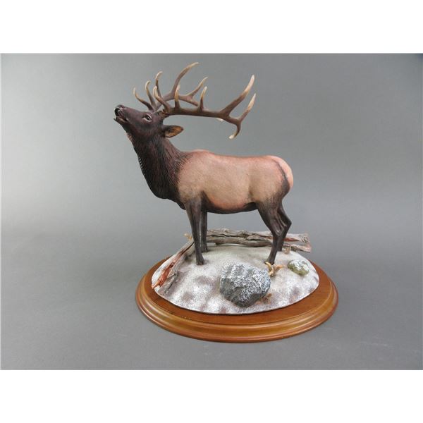 Resin Elk Statue From The Monarch Of The Wilderness Sculpture Collection- Darby Mint- Been Repaired-