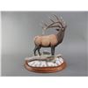 Image 2 : Resin Elk Statue From The Monarch Of The Wilderness Sculpture Collection- Darby Mint- Been Repaired-