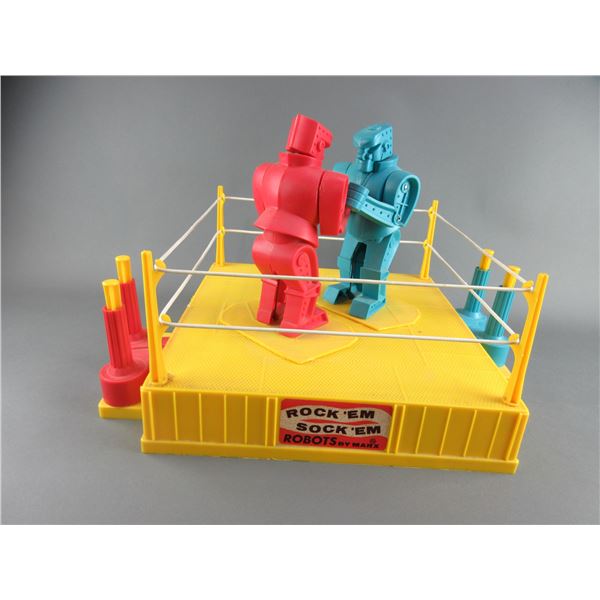 Rock Em Sock Em Robots By Marx- Works- 14" Base