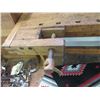 Image 2 : Primitive Work Bench With 2 Vices- 34"H X 69"W X 19.5"D- Good Condition