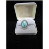Image 1 : Unmarked Sterling And Turquise Ring Marked HV- Size 6.5