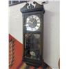 Image 1 : Rhythm 30 Day Wall Clock With Key- Carved 29" X 9.5" X 5"D