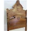 Image 1 : Carved Walnut Twin Bed With Rails- Nice