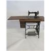 Image 1 : Antique 2 Drawer Treadle Sewing Machine In Cabinet- Poor To Fair Condition